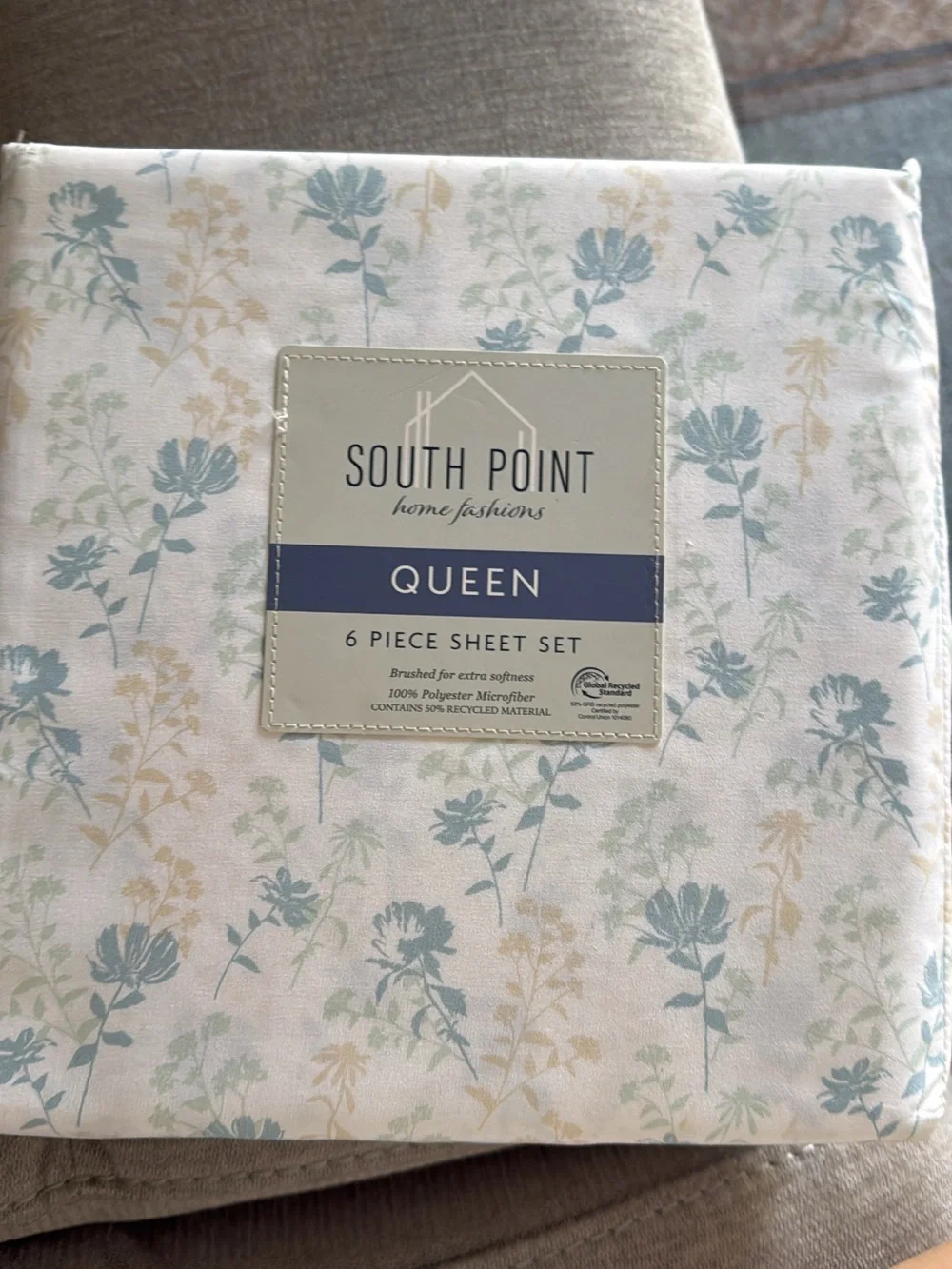 South Point Queen 6-Piece Sheet Set - Floral Pastel Print